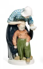 Mutter mit Kind by Meissen, 1935-1945, Porzellan, farbiges Dekor, sold Nov 2018