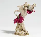 Meissen, Gruppe "Raub der Proserpina", 19.Jh, Porzellan, farbig und gold staffiert