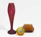 Cristallerie Daum, Balustervase und Kleine Jardiniere