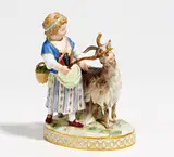 Mädchen mit Ziegenbock by Meissen, Vor 1924, Porzellan, sold May 2019