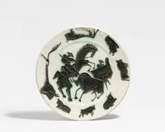 Corrida by Pablo Picasso, 1953, Weißes Steingut, sold May 2019