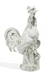 Großer Paduaner Hahn by Meissen, 1973, Porzellan, weiß, sold May 2019