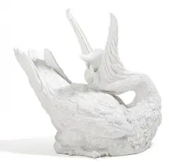 Meissen, Großer Pelikan mit Karpfen, 1977, Porzellan, weiß