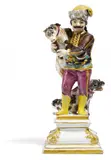 Figur des "Kammerhusar" Schindler by Meissen, 18.Jh, Porzellan, farbig und gold staffiert, sold Nov 2019