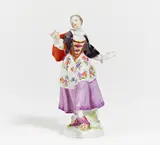 Kleine Tänzerin by Meissen, Porzellan, farbig und gold staffiert, sold Jan 2020