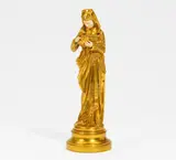 Albert Carrier-Belleuse, "La Liseuse", Bronze, vergoldet