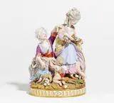 Gruppe "Die zerbrochenen Eier" by Meissen, 19. Jh, Porzellan, farbig und gold staffiert, sold May 2020