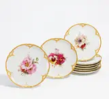 Kpm, 8 Teller mit Blumenbouquets