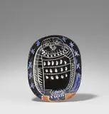 Bright owl by Pablo Picasso, 1959, Weißes Steingut; ceramic, Madoura edition, sold Jun 2020