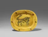 Engraved bull by Pablo Picasso, 1947, Weißes Steingut; ceramic, Madoura edition, sold Jun 2020