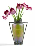 Loetz Witwe, Große Vase "Pampas" mit Montierung