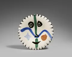 Face no. 0 by Pablo Picasso, 1963, Weißes Steingut; ceramic, Madoura edition, sold Jun 2020
