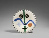 Face no. 0 by Pablo Picasso, 1963, Weißes Steingut; ceramic, Madoura edition, sold Jun 2020