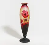 Cristallerie Daum, Große Vase mit Mohnblüten