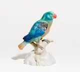 Papagei auf Baumstumpf by Meissen, Vor 1924, Porzellan, farbig staffiert, sold May 2020