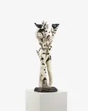 Klara Kristalova, Young birch, 2010, Weißes Steingut, farbig gefasst