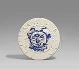 Tormented Faun's face by Pablo Picasso, 1956, Weißes Steingut, partiell farbig gefasst und glasiert; ceramic, Madoura edition, sold Dec 2020