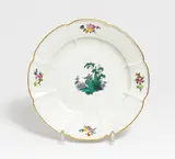 Meissen, Teller aus einem "Grünen Watteau Service"