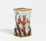 Cristallerie Daum, Kleine Vase mit Irisdekor