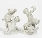 Sèvres, Allegorien "Herbst" und "Frühling", 18.Jh, Bisquitporzellan