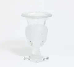 GROßE AUFSATZVASE "VERSAILLE" by René Lalique, Farbloses Pressglas, tlw, sold Jan 2022