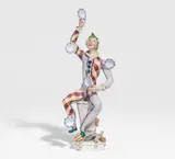 Meissen, Jongleur, Porzellan, farbiges Dekor