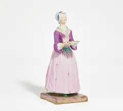 Schokoladenmädchen by Meissen, 19.Jh, Porzellan. farbig und gold staffiert, sold Nov 2021
