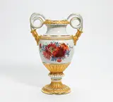 Meissen, Schlangenhenkelvase, Vor 1924, Porzellan, farbig und gold staffiert