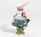 Meissen, GROßE VASE "ALLEGORIE DES WASSERS", Porzellan, farbig und gold staffiert