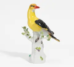 Pirol by Meissen, 20.Jh, Porzellan, farbig staffiert, sold May 2022