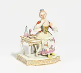 Allegorie "Der Geschmack" by Meissen, 20.Jh, Porzellan, farbig und gold staffiert, sold May 2022