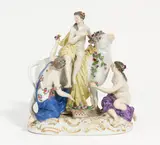 Europa auf dem Stier by Meissen, 1910, Porzellan, farbig und gold staffiert, sold May 2022