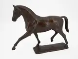 Friderun von Stralendorff-Eilers, Pferd im Trab, Bronze