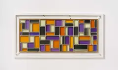 Theo van Doesburg, Glass-in-lood-compositie VIII, 1918/19, Farbiges Glas in Bleifassung