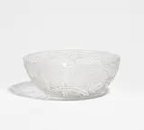 Schale "Pinsons" by René Lalique, 20.Jh, Farbloses Pressglas, teilweise mattiert, sold May 2022