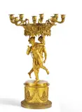 Pierre Philippe Thomire, Großer Tafelaufsatz Empire mit Bacchus &amp; Ceres, Um 1820, Feuervergoldete Bronze