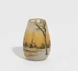 Cristallerie Daum, Miniaturvase mit Winterlandschaft