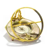 Äquatoriale Sonnenuhr by Johann Martin Willebrand, 1733-43, Messing graviert und vergoldet, Eisen, sold May 2022