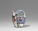 Cavalier and horse by Pablo Picasso, 1952, Weißes Steingut, farbig gefasst, eingeritzt und glasiert; ceramic, Madoura edition, sold Jun 2022