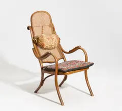Thonet, Armlehnsessel, Gebogenes Buchenholz, Geflecht