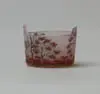 Open Salt by Daum, Cameo and enameled decoration of a landscape with trees, sold Nov 2002