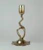 Gold Aurene Tulip Candlestick by Alexander Joseph von Steuben, sold Nov 2002