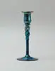 Blue Aurene Candlestick by Alexander Joseph von Steuben, sold Nov 2002