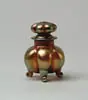 Alexander Joseph von Steuben, Gold Aurene Footed Cosmetic Jar
