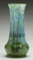 Daum, Cameo & Enameled Vase