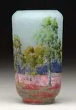 Daum, Cameo & Enameled Vase, Enameled signature on the underside “Daum Nancy”
