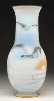 Daum, Cameo & Enamel Seagull Vase