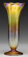 Vase by Tiffany Studios, Tiffany Favrile” on the underside, sold Nov 2008