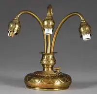 3-Light Lily Base by Tiffany Studios, sold Nov 2008