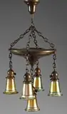 Five Light Intarsia Chandelier by Alexander Joseph von Steuben, sold Nov 2008